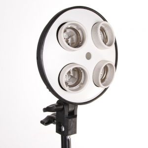 Fotga 4 Socket E27 Lamp Bulb Head Photo Video Studio Light Umbrella Bracket Holder