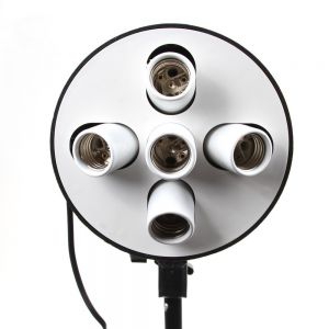 Fotga 5 Socket E27 Lamp Bulb Light Head Holder for Photo Studio Continuous Lighting