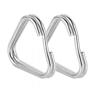 Fotga 2pcs Triangle Metal Keychain Ring for Camera Clasps Purse Bag Starp Hang Clip Hook