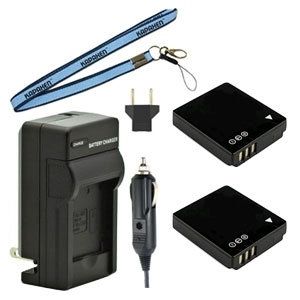 Two IA-BH125C Batteries, Charger & Neck Strap for Samsung HMX-R10 Camcorders