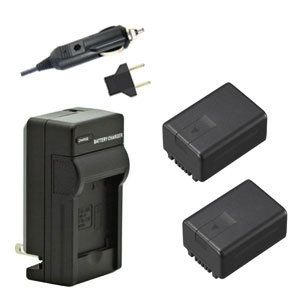 Two VW-VBK180 Batteries and VW-BC10 Charger for Panasonic Camcorders