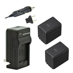 Two VW-VBK360 Batteries and VW-BC10 Charger for Panasonic Camcorders