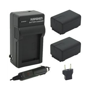 Two VW-VBT190 Batteries and VW-BC10 Charger for Panasonic Camcorders